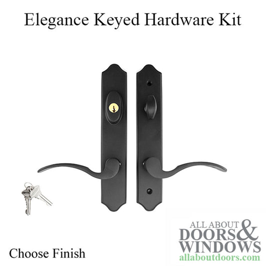 Elegance 10" Arch Keyed Active Hardware - Choose Color