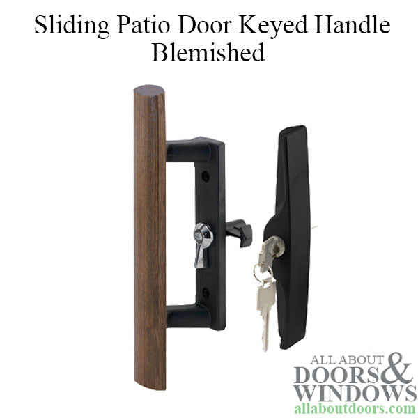 Blemished Keyed Handle Set - Sliding Patio Door, Internal Lock - Black - Blemished Keyed Handle Set - Sliding Patio Door, Internal Lock - Black