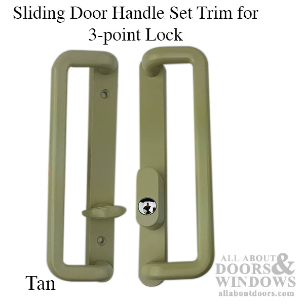 Patio Sliding Door Handle set Trim for 3-point lock - Patio Sliding Door Handle set Trim for 3-point lock