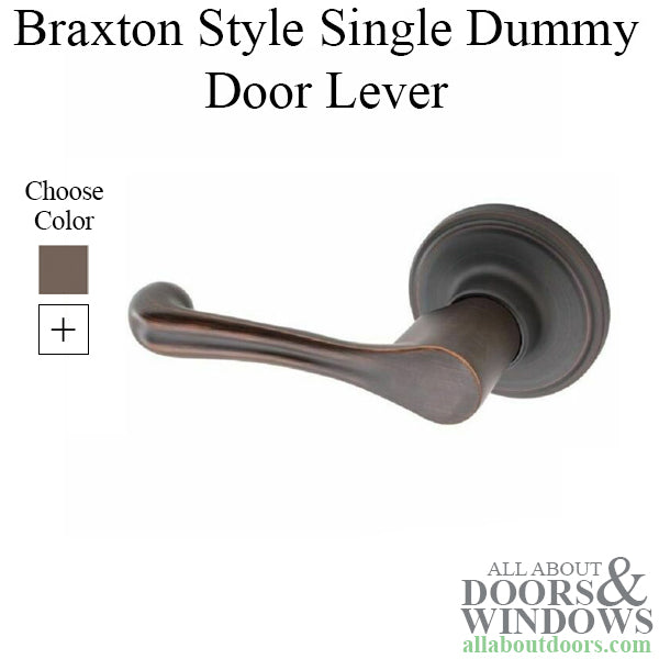 Single Dummy Door Lever, Braxton Style - Single Dummy Door Lever, Braxton Style