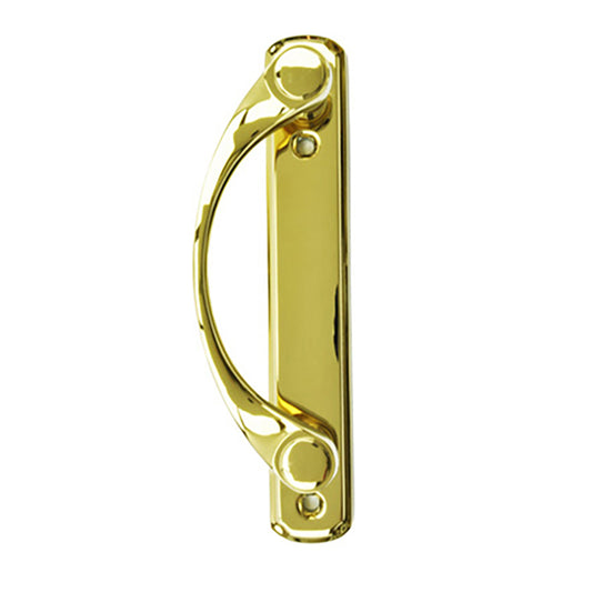 Andersen Newbury Gliding Door Single Handle - Left Interior/Right Exterior - Bright Brass