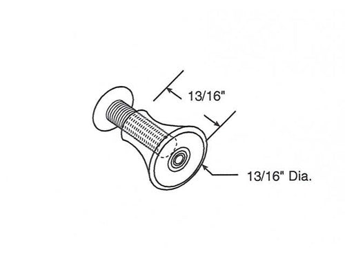 Acrylic Knob - Vinyl Window Tilt Latch Hardware, Acrylic - Clear - Acrylic Knob - Vinyl Window Tilt Latch Hardware, Acrylic - Clear