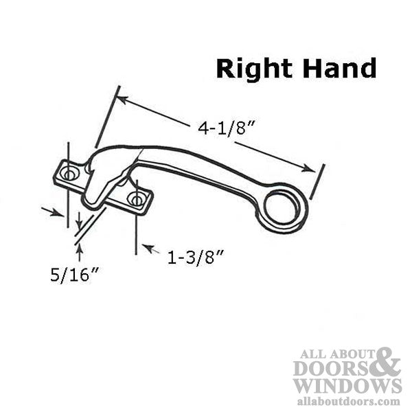 Locking Handle, Casement, 1-3/8”, RH  BZ Ring Type - Locking Handle, Casement, 1-3/8”, RH  BZ Ring Type