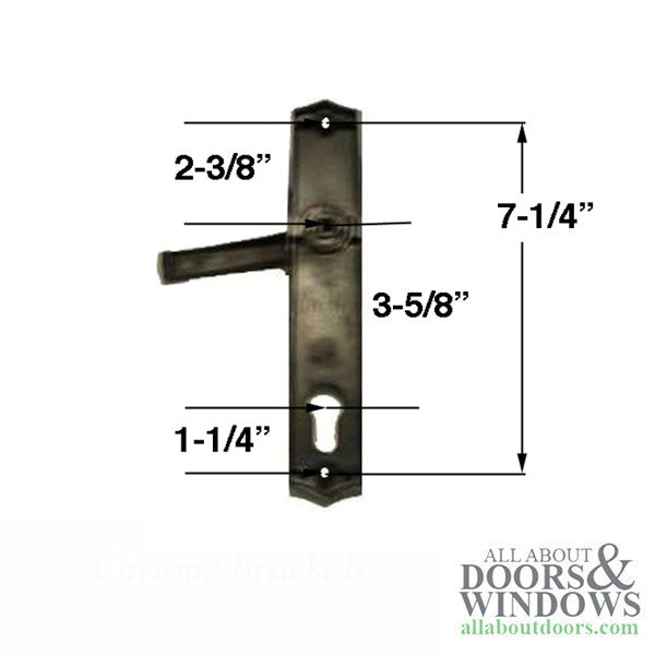 Discontinued Security Door Mortise Lock - Black - Discontinued Security Door Mortise Lock - Black