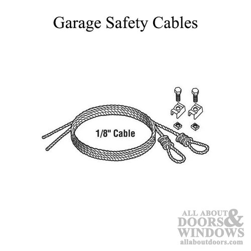 Safety Cables, Overhead Garage Doors - 2 pack - Safety Cables, Overhead Garage Doors - 2 pack