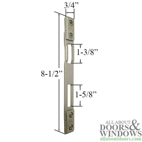 Giesse latch & deadbolt strike plate for balcony door - Giesse latch & deadbolt strike plate for balcony door