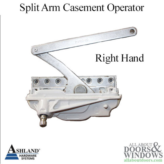 Ashland Optima Dyad, Split Arm Casement Operator, 6-1/16" Link, Right Hand - Stainless Steel