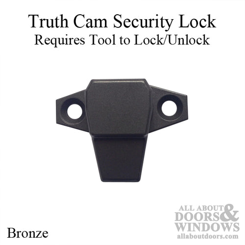 Truth Die Cast Cam Security Lock, Uses Tool to Lock or Unlock - Bronze - Truth Die Cast Cam Security Lock, Uses Tool to Lock or Unlock - Bronze