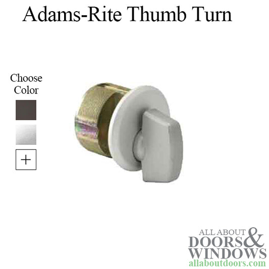 Thumb Turn,Brass Mortise Cylinder, Brass Adams-Rite Cam - Choose Color