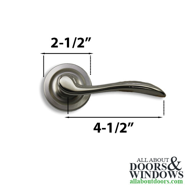 Cifial Flora Passage Lever Set with Rose, Left Handed - Brushed Nickel - Cifial Flora Passage Lever Set with Rose, Left Handed - Brushed Nickel