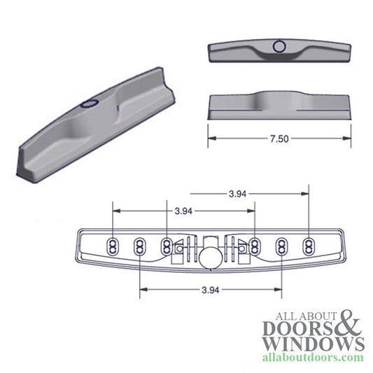 Outside Pull 3-15/16" Screw Hole Pattern- Choose Color