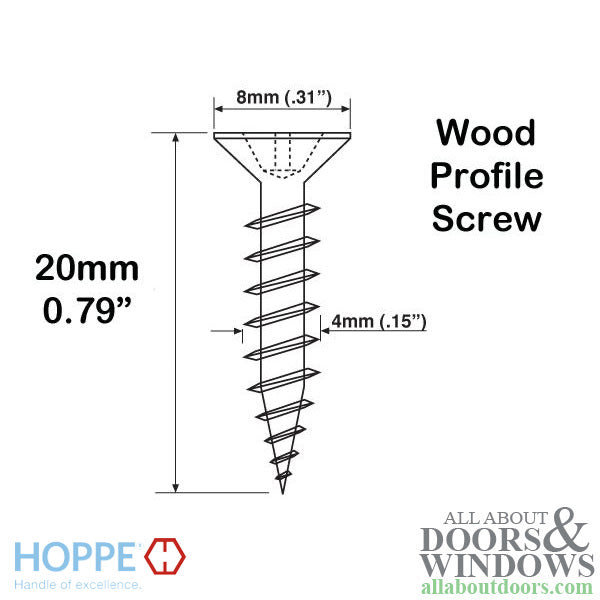 Screws, 8mm Head, 20mm Length  - Stainless Steel - Screws, 8mm Head, 20mm Length  - Stainless Steel