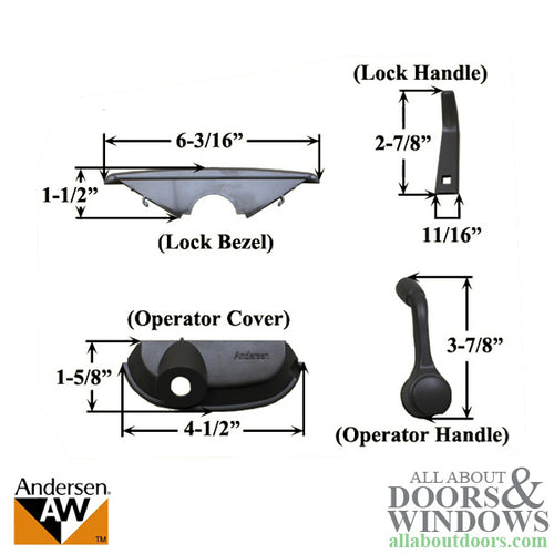 Andersen Window Hardware Pack for Casement Windows and Awning Windows Stone - Andersen Window Hardware Pack for Casement Windows and Awning Windows Stone