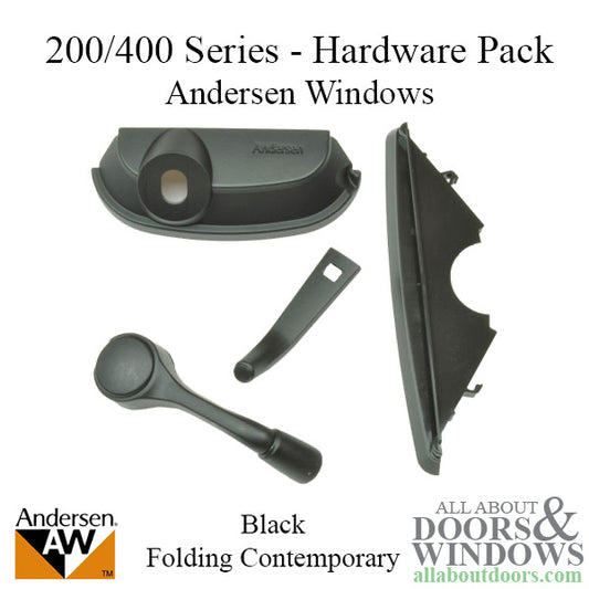 Andersen Casement Window - 200/400 Series - Hardware Pack - Folding Traditional - Black