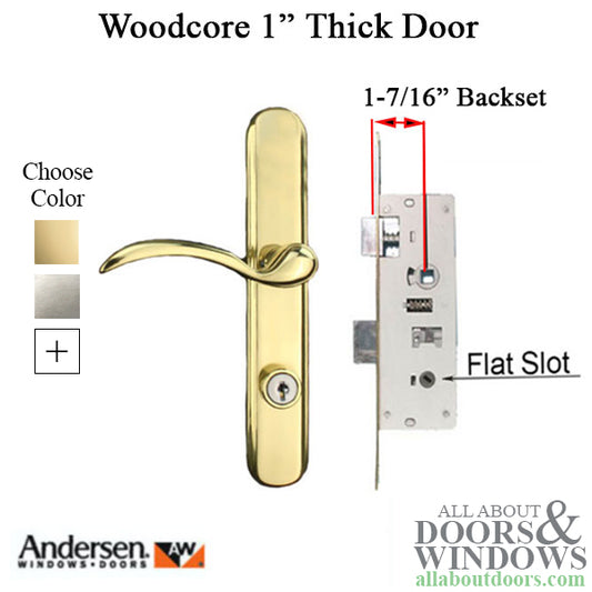 Andersen Traditional Storm Door handleset for Woodcore doors