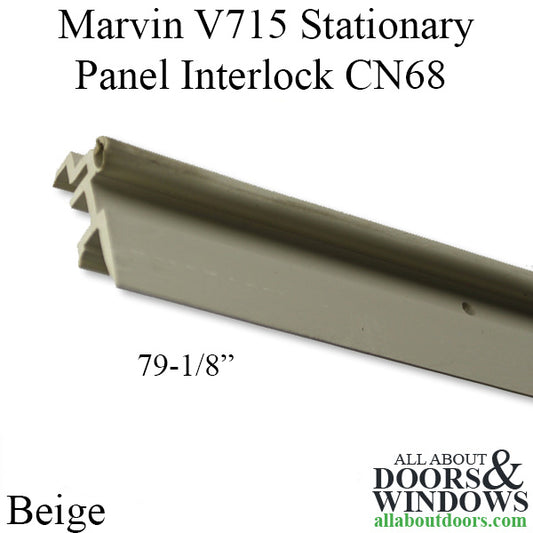 V715 Stationary Panel Interlock CN68 for Marvin Sliding Patio Doors - Beige