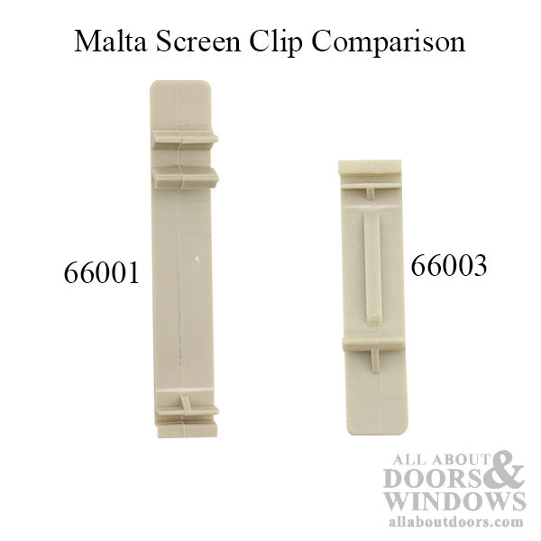 Malta Double Hung Plastic Screen Clip, 2-3/4 inch, 1994 Malta Classic View - Beige - Malta Double Hung Plastic Screen Clip, 2-3/4 inch, 1994 Malta Classic View - Beige