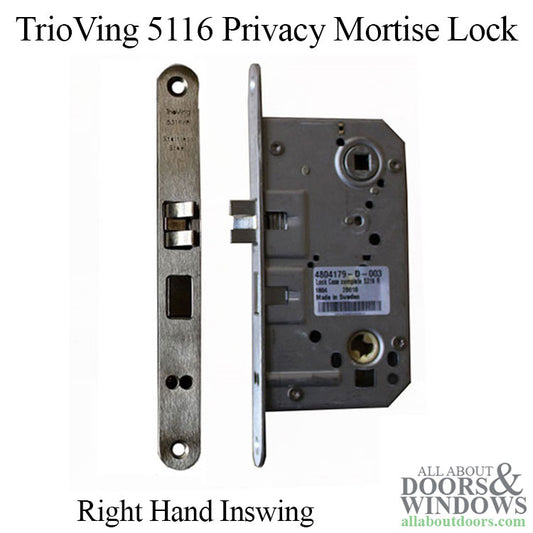 TrioVing 5116 Mortise Lock, Right Hand Inswing- Left Hand Lock