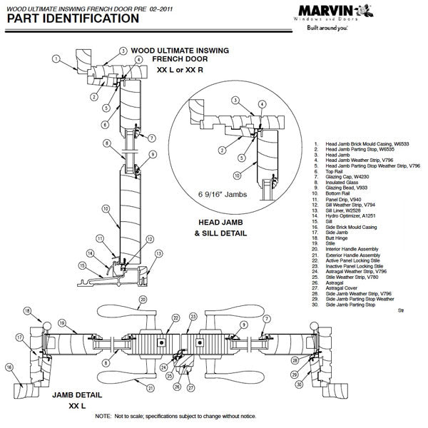 Marvin Drip Panel for French Inswing Doors Black - Marvin Drip Panel for French Inswing Doors Black