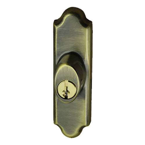 Andersen Gliding Door Keyed Lock, Covington - LH, Antique Brass - Andersen Gliding Door Keyed Lock, Covington - LH, Antique Brass