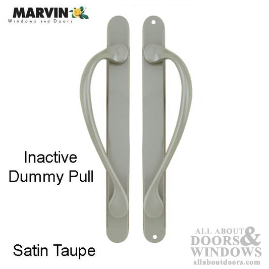 Marvin Inactive / Dummy Narrow Sliding Door Handle -  Satin Taupe