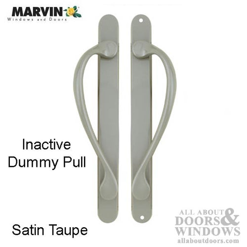 Marvin Inactive / Dummy Narrow Sliding Door Handle -  Satin Taupe - Marvin Inactive / Dummy Narrow Sliding Door Handle -  Satin Taupe