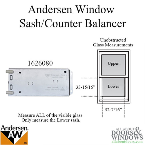 Andersen 200 Series Narroline Window Sash/Counter Balancer, Right Hand - 13R - Andersen 200 Series Narroline Window Sash/Counter Balancer, Right Hand - 13R