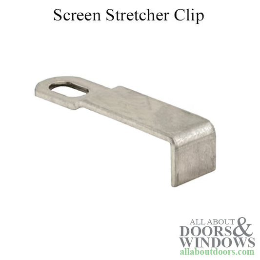 Screen Stretcher Clips, 13/16" x 3/8" Flanged Frame - 12 Pack