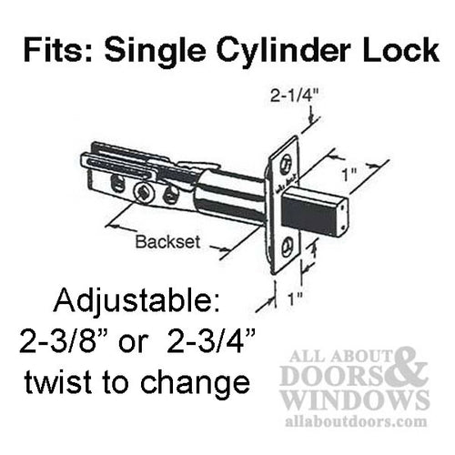 Weiser Single Cylinder Deadbolt Latch  2-3/8 Backset,  7/8 Bore, Bolt Throw - Weiser Single Cylinder Deadbolt Latch  2-3/8 Backset,  7/8 Bore, Bolt Throw