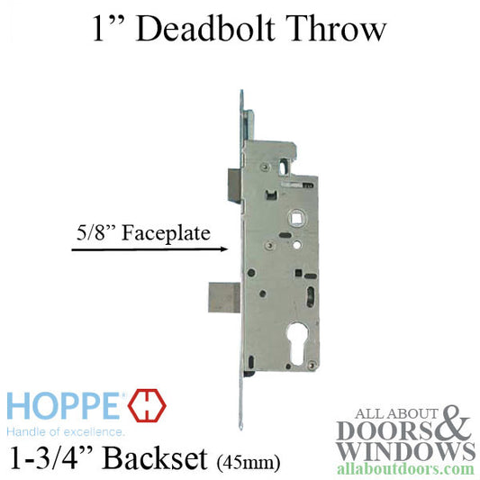 Hoppe Mortise Lock Single Point Mortise Lock 1" Deadbolt Throw 1-3/4" Backset