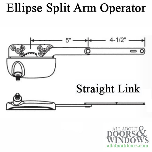 Truth 15.30 Ellipse Split Arm Operator, Straight 4-1/2