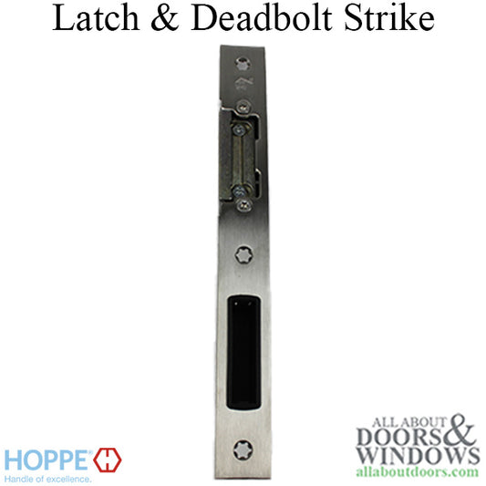 Hoppe Latch & Deadbolt Strike, Key Operated Lock, Right Hand - Stainless Steel