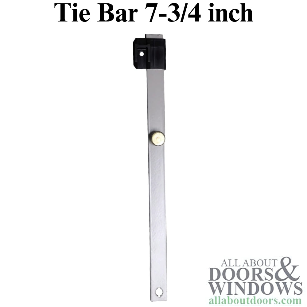 Tie Bar 7-3/4 inch with 1 roller and  black plastic guide - Tie Bar 7-3/4 inch with 1 roller and  black plastic guide