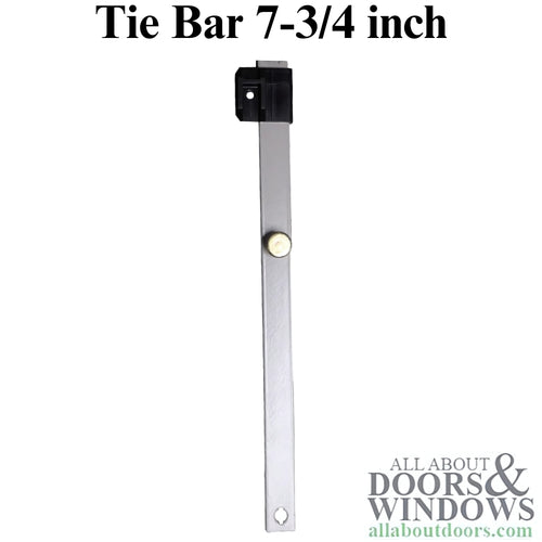 Tie Bar 7-3/4 inch with 1 roller and  black plastic guide - Tie Bar 7-3/4 inch with 1 roller and  black plastic guide