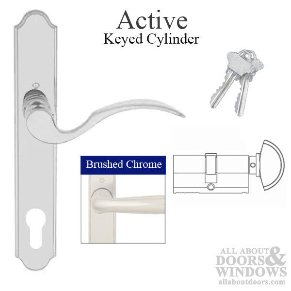 Munchen Active Handle Set M112PL/374N Brushed Chrome - Munchen Active Handle Set M112PL/374N Brushed Chrome