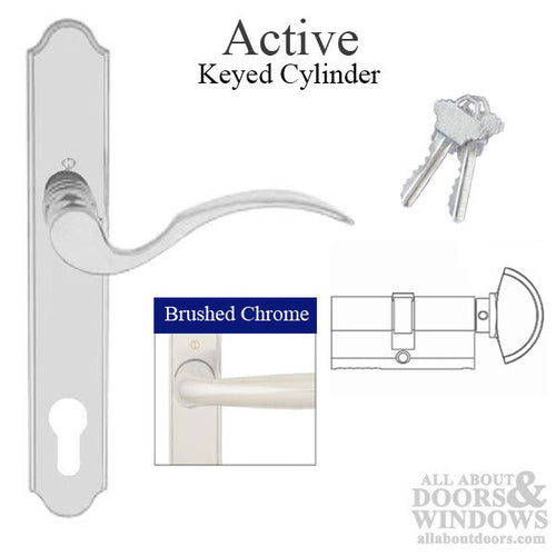 Munchen Active Handle Set M112PL/374N Brushed Chrome - Munchen Active Handle Set M112PL/374N Brushed Chrome