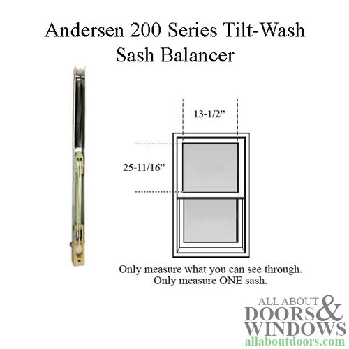 Andersen 200 Series Tilt-Wash Double Hung Sash Balancer - M550 - Andersen 200 Series Tilt-Wash Double Hung Sash Balancer - M550