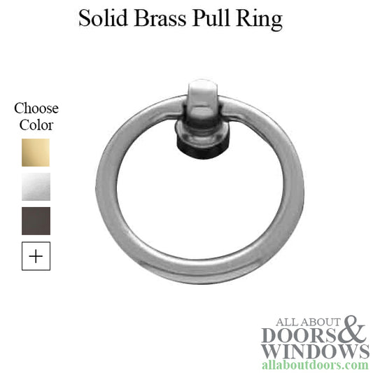 Solid Brass Pull Ring, 1-1/2", Choose Color