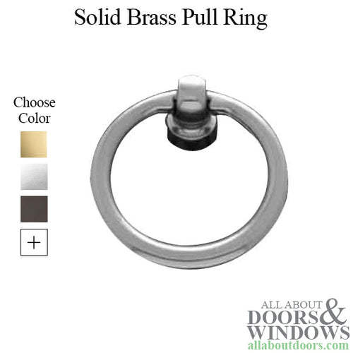 Solid Brass Pull Ring, 1-1/2