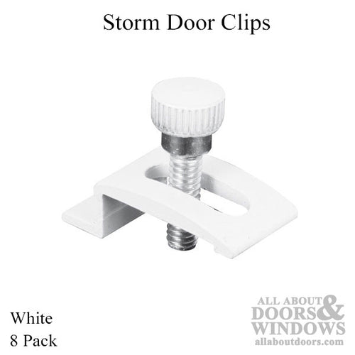 Storm Door Panel Clips 0.25 Inch White - Storm Door Panel Clips 0.25 Inch White