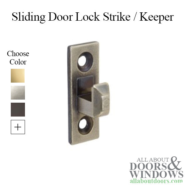 Strike / Keeper for Sliding Door Locks - Choose Color - Strike / Keeper for Sliding Door Locks - Choose Color