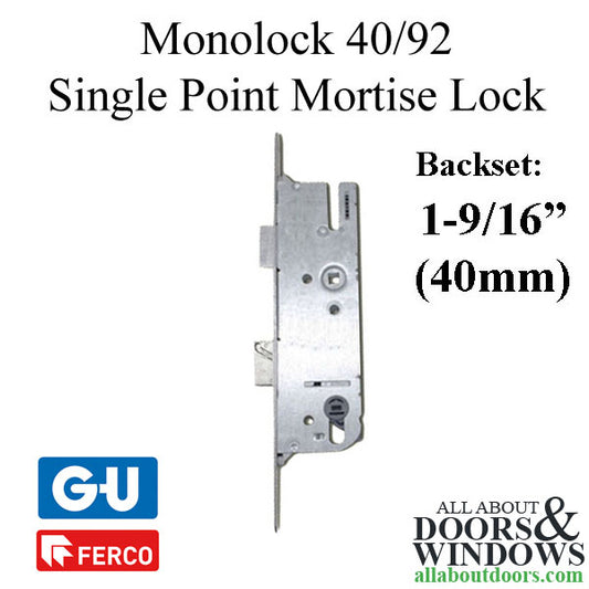 Monolock 40/92 Single Point Mortise Lock (SPL)