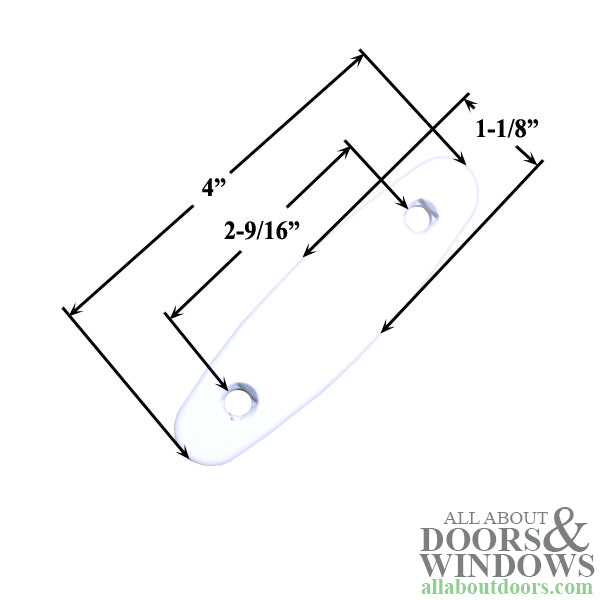 Andersen Gliding Door Trim Plate, Tribeca Style - White - Andersen Gliding Door Trim Plate, Tribeca Style - White