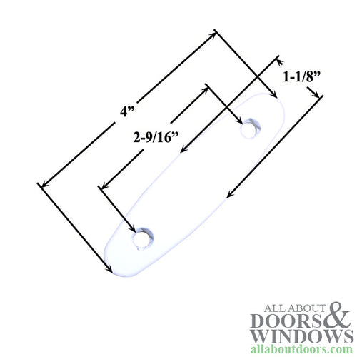 Andersen Gliding Door Trim Plate, Tribeca Style - White - Andersen Gliding Door Trim Plate, Tribeca Style - White