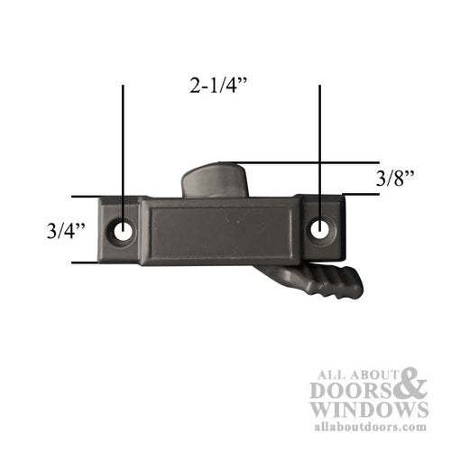 Sash Lock, Sweep Latch, 2-1/4 holes,  3/8 Latch Projection - Light Bronze - Sash Lock, Sweep Latch, 2-1/4 holes,  3/8 Latch Projection - Light Bronze