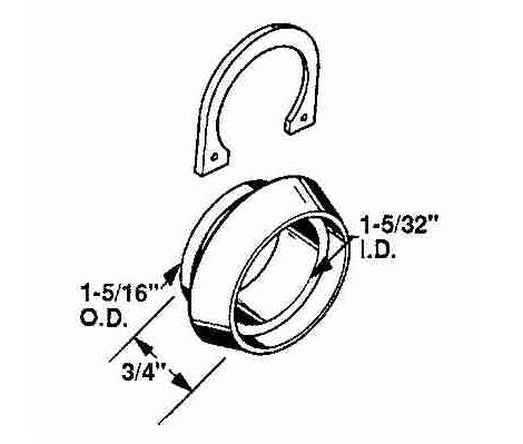 Cylinder Guard,  Mortise 3/4 inch thick  Aluminum - Cylinder Guard,  Mortise 3/4 inch thick  Aluminum