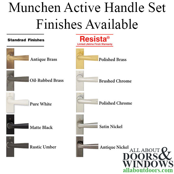 Munchen Active Handle set M112PL/374N - 360 HTL - PB - Munchen Active Handle set M112PL/374N - 360 HTL - PB