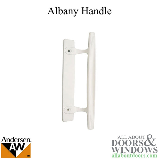 Andersen Window - Frenchwood Gliding Door - Interior Dished Style Handle - White