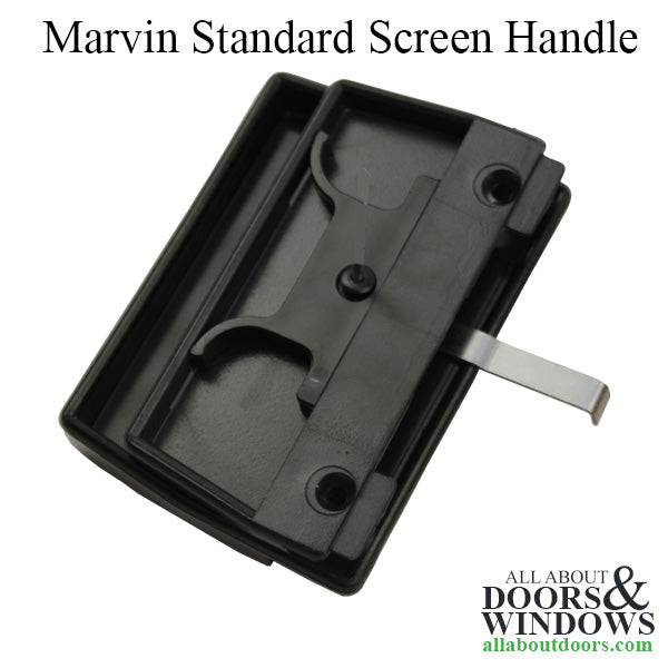 Marvin Sliding Screen Door Latch and Pull Handle Set, Black Finish - Marvin Sliding Screen Door Latch and Pull Handle Set, Black Finish