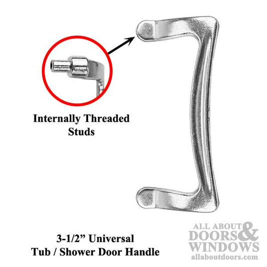 Universal Shower Door Tub Enclosure Single Handle with Threaded Studs